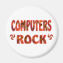 COMPUTERS ROCK FRIDGE MAGNET