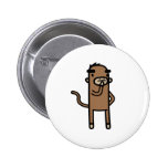 Concentrating Monkey Pinback Buttons