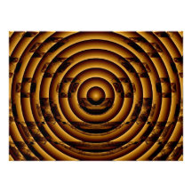 Concentric brown circles personalized invite