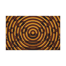Concentric brown circles stretched canvas prints