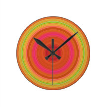 Concentric Orange Wall Clock