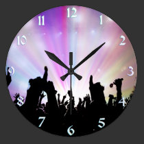 Concert Crowd Shot Wall Clock wall clocks
