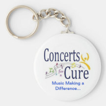 Concerts For A Cure White Logo Keychain
