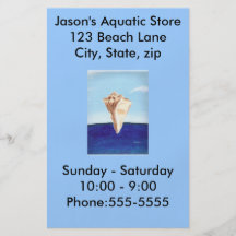 Conch Sea Shell Ocean painting, Ad flyers