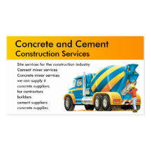 Concrete and Cement Mixer Business Card