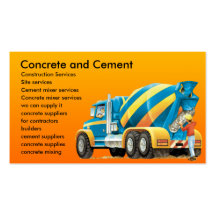 Concrete and Cement Mixer Business Card