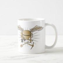 Concrete mixer beige mugs