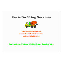 Concrete Mixer Business Cards