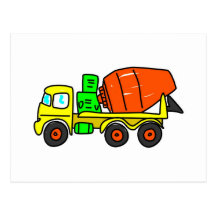 Concrete Mixer Post Card