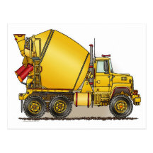 Concrete Truck Post Card