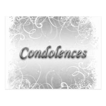 Condolence funeral bereavement post cards