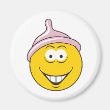 Condom Smiley Face Fridge Magnets