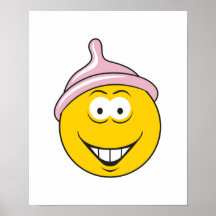 Condom Smiley Face Posters