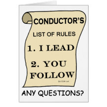 Conductor List Of Rules Cards
