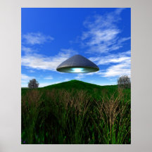 Cone Shaped UFO Poster