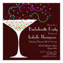 Confetti Bachelorette Party Invitation
