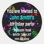 Confetti Sticker Invitation Template