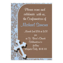 Custom Confirmation Invitation -- Cross and Dove created by henishouseofpaper . This invitation design is available on many paper types and is completely.