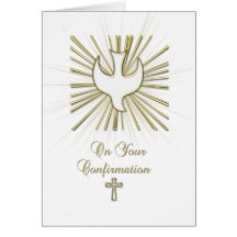 Confirmation White Dove Congratulation Greeting Card