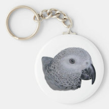 Congo African Grey parrot Keychain
