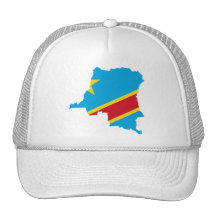 Congo Flag map  CD Trucker Hat