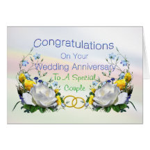 Congratulations Anniversay Roses Card