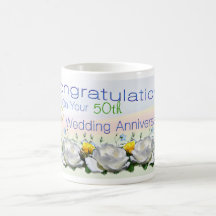 Congratulations Anniversay Roses Mugs