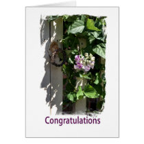Congratulations - Gate with Flower cards