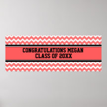 Congratulations Graduation Custom Name Banner Posters
