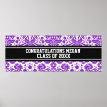 Congratulations Graduation Custom Name Banner Posters