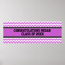 Congratulations Graduation Custom Name Banner Posters