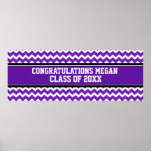 Congratulations Graduation Custom Name Banner Poster
