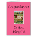 Congratulations On Your Baby Girl Greeting Cards