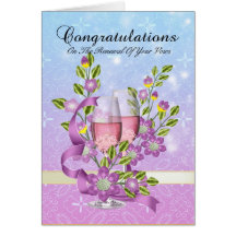congratulations on your vow renewal with flowers cards