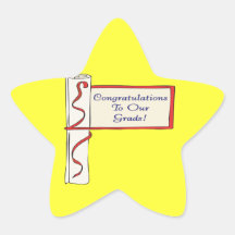 Congratulations To Our Grads Star Sticker