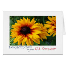 Congratulations US Citizenship floral Greeting Cards