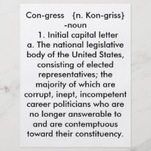 Congress: A definition Full Colour Flyer