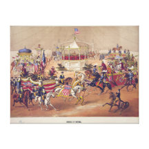 Congress of Nations circa 1875 by Gibson & Co. Stretched Canvas Print