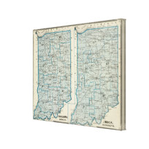 Congressional districts Judicial districts Indiana Canvas Prints