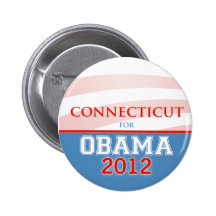 CONNECTICUT for Obama 2012 Pin