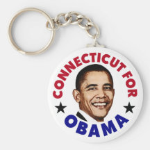 Connecticut For Obama Keychains