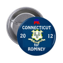 Connecticut for Romney 2012 Pin