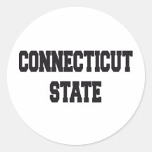 Connecticut state round sticker