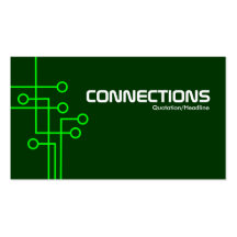 Connections - Dark Green Business Card Template