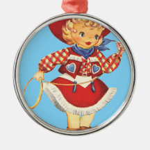 Connie Cowgirl Christmas Tree Ornaments