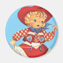 Connie Cowgirl Refrigerator Magnets