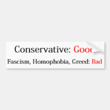 Conservatives Bumper Sticker