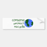 Conserve Protect Recycle Bumper Stickers