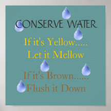 Conserve water print