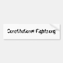 Constitutional Fights White Sticker Bumper Sticker
